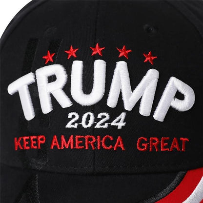 Trump 2024 Hat,3D Embroidered Trump Hat Keep America Great Donald Trump Slogan Hat Adjustable Baseball Cap