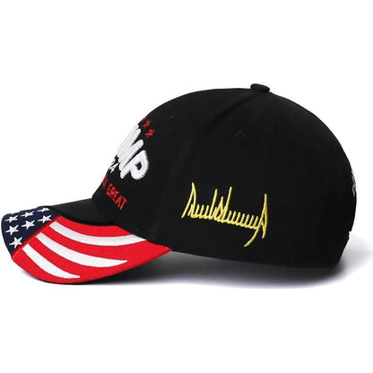 Trump 2024 Hat,3D Embroidered Trump Hat Keep America Great Donald Trump Slogan Hat Adjustable Baseball Cap