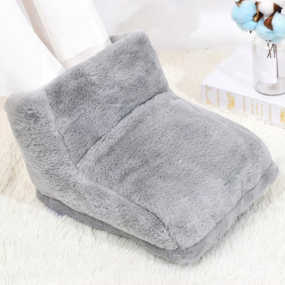 USB Electric Heater Foot Warmer Heated Comfort Fleece Suede Cushion Couple Warm Foot Cover Feet Heating Pads for Home Sleeping